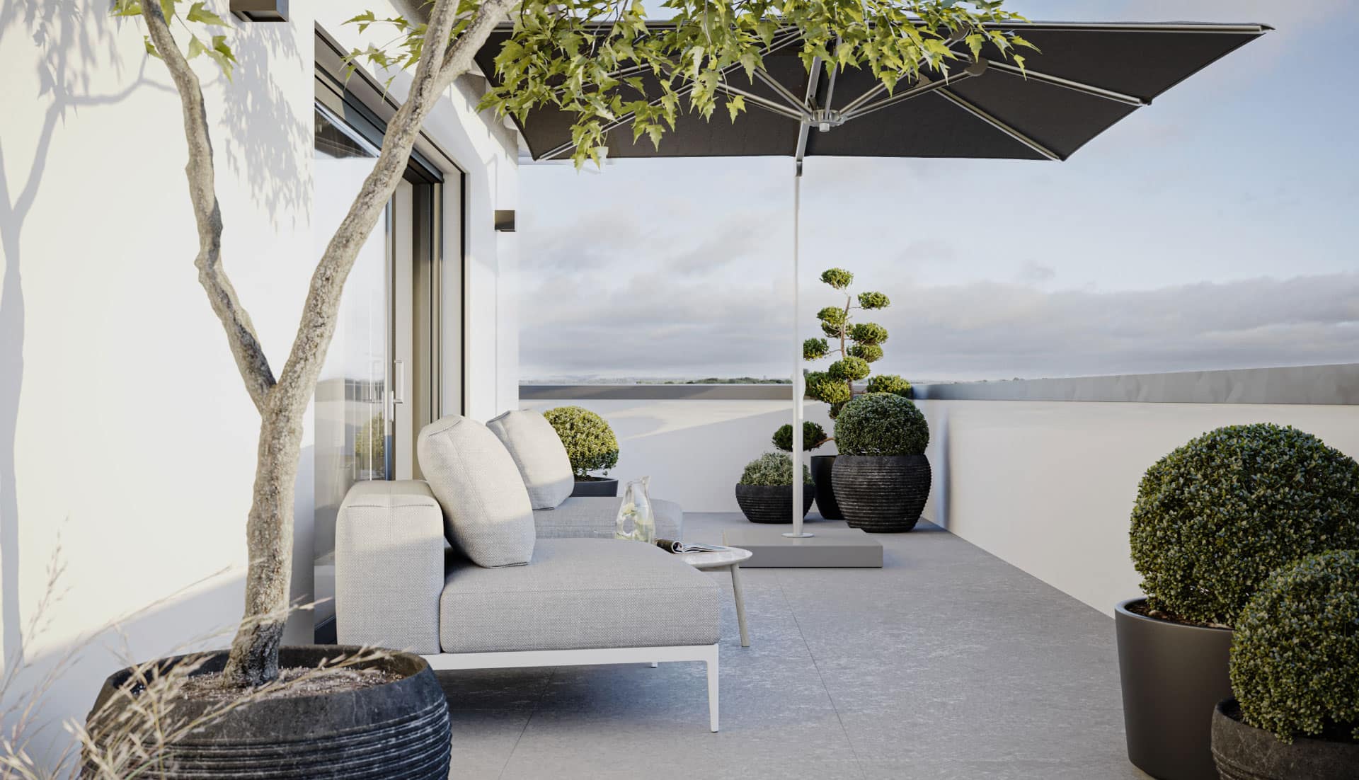 Residenz Prien – Dachterrasse mit Weitblick